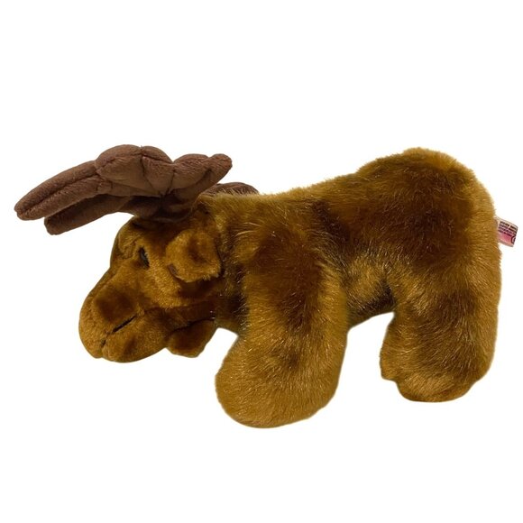 Steven Smith Bean Plush Moose 10" Reddish Brown Wild Stuffed Animal Kids Toy - Picture 4 of 9